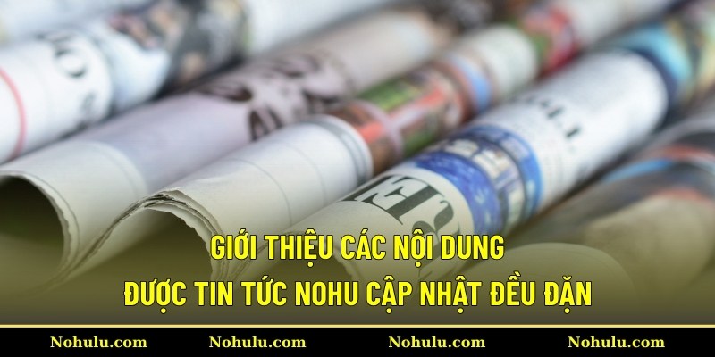 Giới thiệu các nội dung được tin tức Nohu cập nhật đều đặn