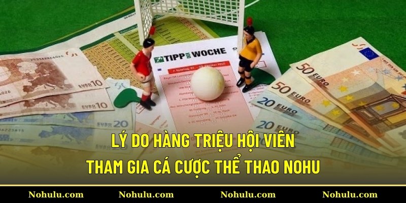 Lý do hàng triệu hội viên tham gia cá cược thể thao Nohu